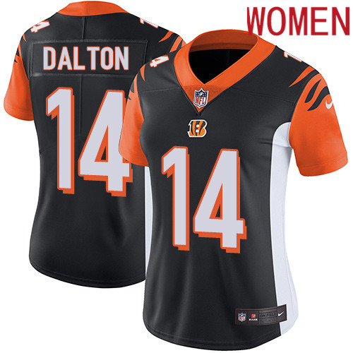 2019 Women Cincinnati Bengals 14 Dalton black Nike Vapor Untouchable Limited NFL Jersey